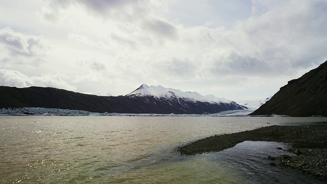 冰岛冰川湖的时间流逝视频素材