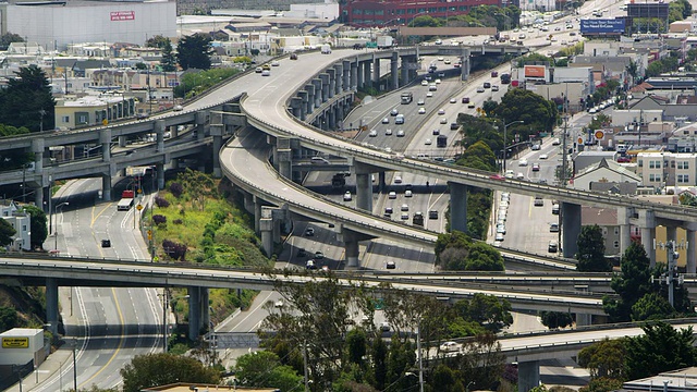 旧金山高速公路的时间视频素材