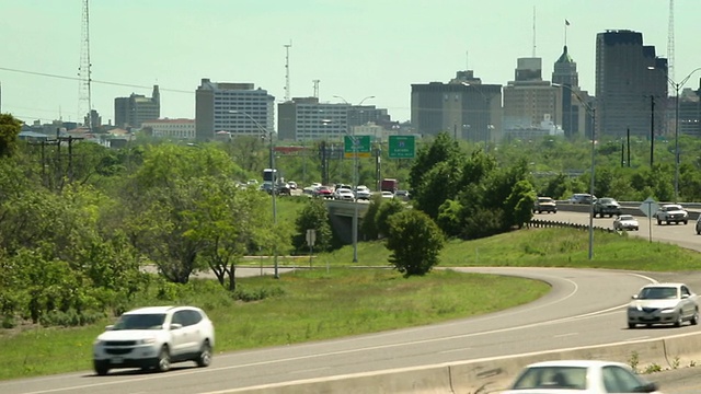 I-37号公路交通全景图。视频素材