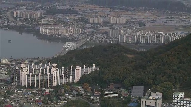 春川市景，靠近庞顶山视频素材