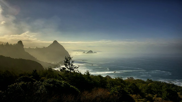 海景,俄勒冈州海岸视频素材