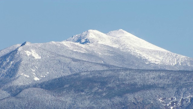 大雪覆盖了拉斐特山。视频素材