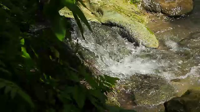 大自然中的石灰岩瀑布视频素材