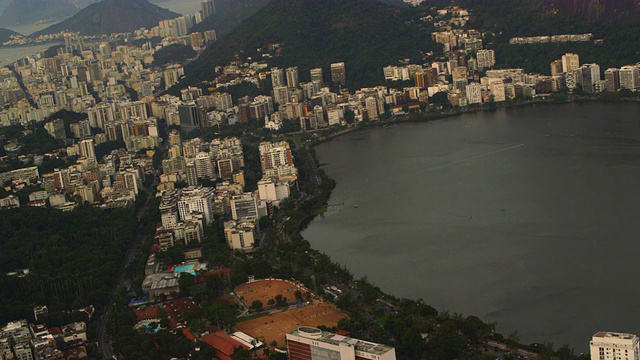 空中拍摄的里约热内卢，巴西城市景观视频素材