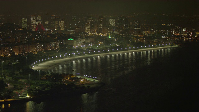 从空中俯瞰MaracanÌ£体育场的里约热内卢。视频素材