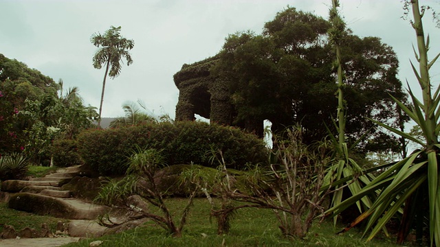 通往Jardim Botanicos山上的台阶，里约热内卢视频素材