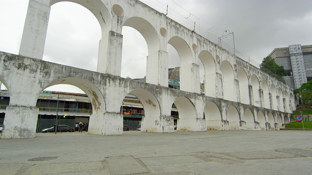 Arcos da Lapa pan在巴西里约热内卢的里约热内卢视频素材