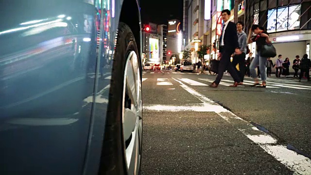 日本东京夜间交通视频下载