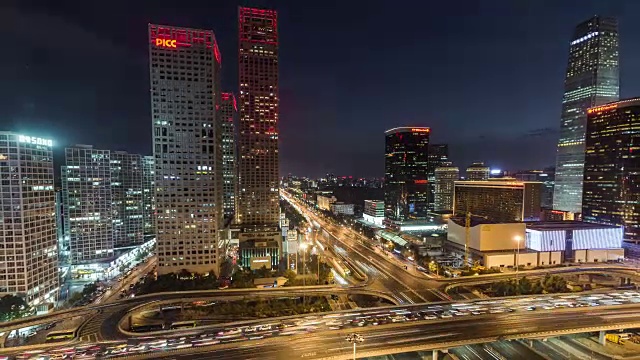 时间推移-北京城市景观和交通(缩小)视频素材