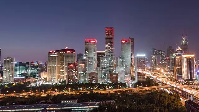 Time Lapse-北京中央商务区(RL Pan)视频素材