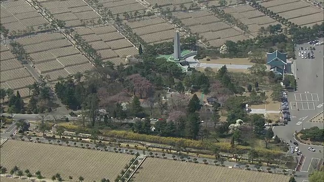 大田国家公墓鸟瞰图视频素材