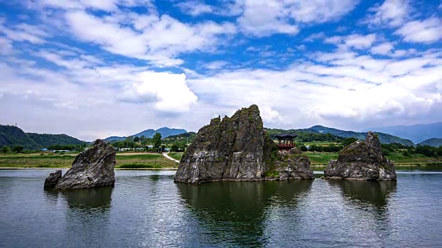 Dodamsambong Rocks延时拍摄(丹阳八大景区)视频素材