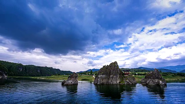 Dodamsambong Rocks延时拍摄(丹阳八大景区)视频素材