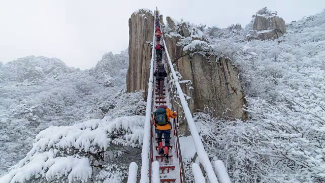 大丹山省公园的萨姆孙楼梯视频素材