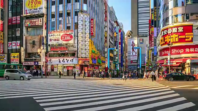 新宿市场时间流逝视频素材