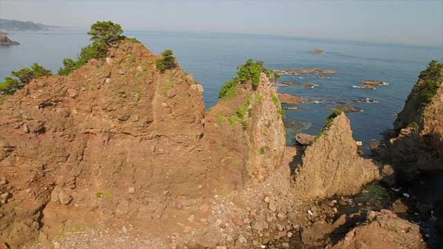 日本静冈县伊豆南海岸的航拍画面视频素材