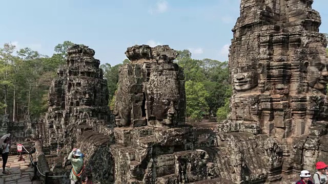 暹粒吴哥的巴戎寺。视频素材