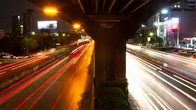 Traffic Time Lapse，曼谷，泰国视频下载