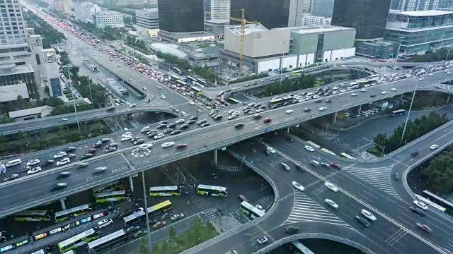 北京交通高峰时间视频素材