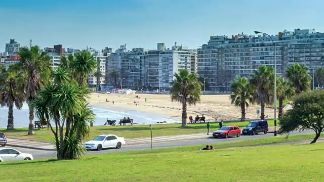 邻里Pocitos, Montevideo，乌拉圭视频素材