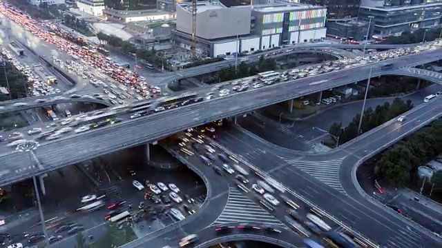 北京交通高峰时间视频素材