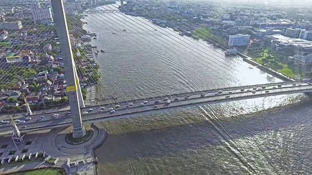 拉玛八号桥的空中交通视频素材