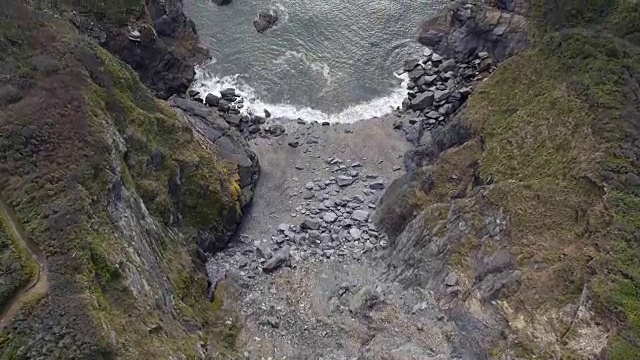 康沃尔海岸鸟瞰图视频下载