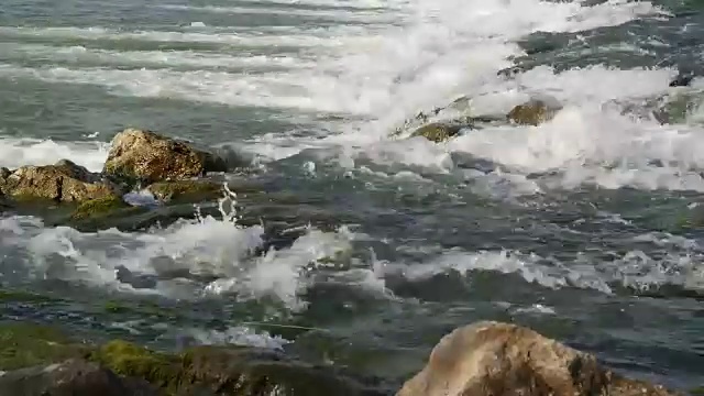 河流瀑布岩苔视频素材