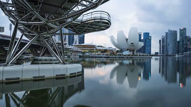 滨海湾海滨延时摄影视频素材