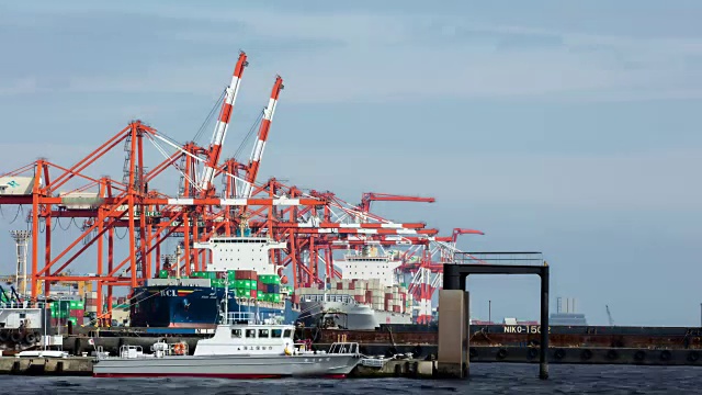 T/L Cargo集装箱港在东京视频素材