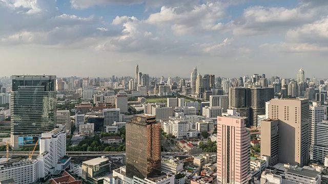 Time Lapse曼谷天际线公司大楼视频素材