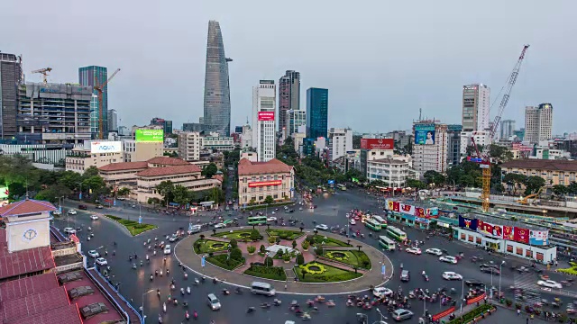 4K延时拍摄:胡志明市夜景视频素材