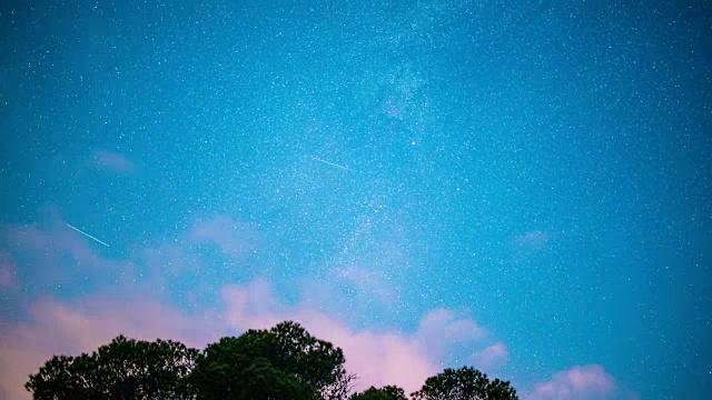 夏夜星辰雨的时间流逝视频素材