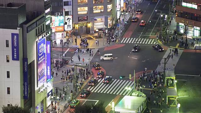 日本东京涉谷十字路口视频素材