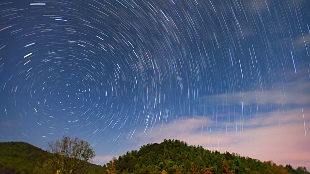 恒星延时，银河系在夜空中移动视频素材