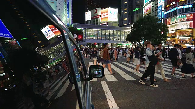 日本东京夜间交通视频素材