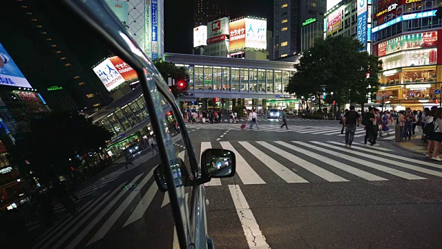 日本东京夜间交通视频素材