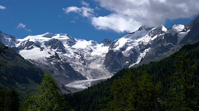 阿尔卑斯山的冰川视频素材