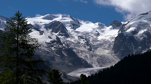 阿尔卑斯山的冰川视频素材