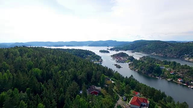 在峡湾上空视频素材