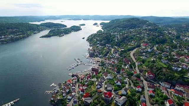 在Telemark峡湾上空视频素材