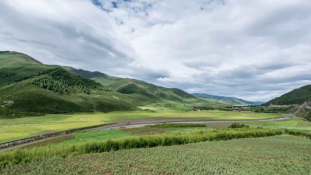 中国美丽的青海省自然风光，4k，时光流逝视频素材