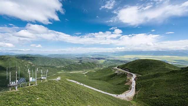 中国美丽的青海省自然风光，4k，时光流逝视频素材