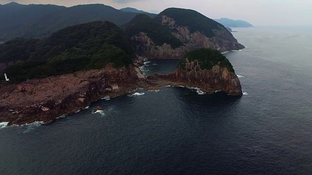 鸟瞰日崎，熊野，三重，日本视频素材