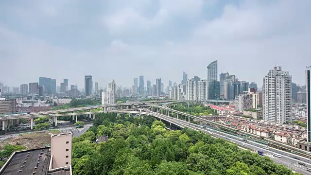 上海城市景观，4k时间流逝视频素材