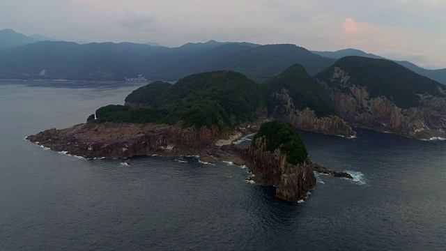 鸟瞰日崎，熊野，三重，日本视频素材