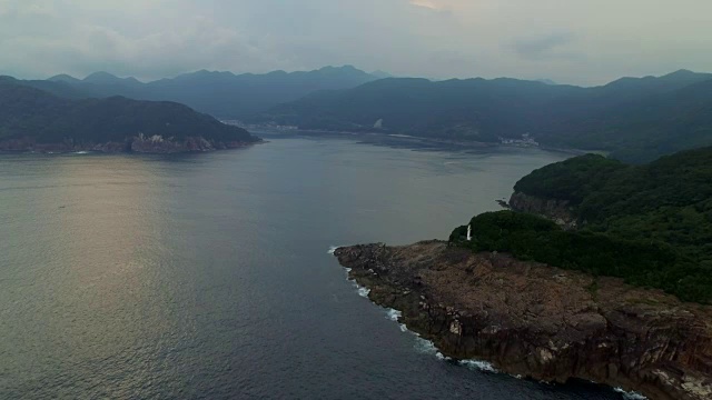 鸟瞰日崎，熊野，三重，日本视频素材