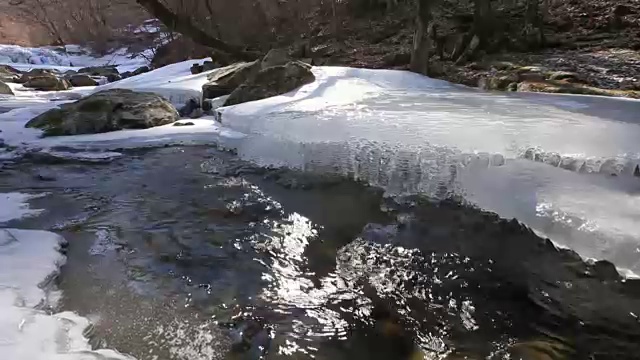 冬季的班台山瀑布视频素材