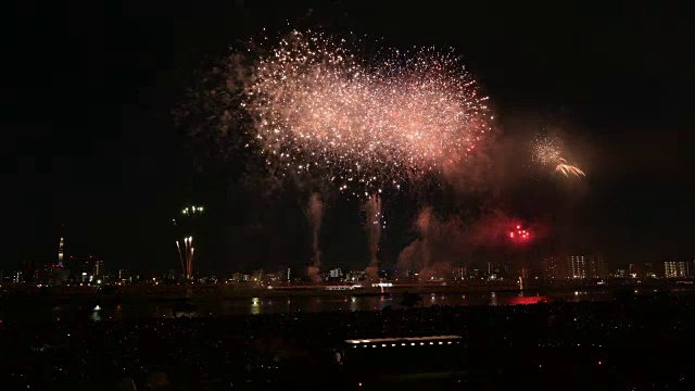 东京都足立烟花视频素材