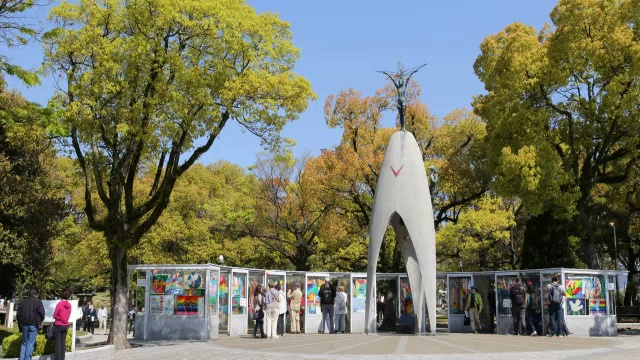 儿童和平纪念碑，日本广岛视频素材